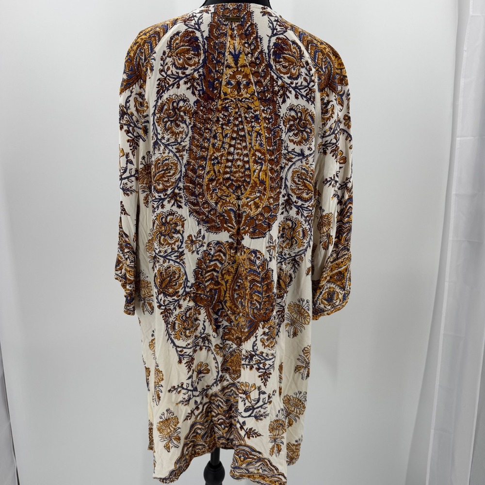 Billabong Boho Paisley Kimono Cardigan Womens Small Open Front Festival Duster - Picture 5 of 9